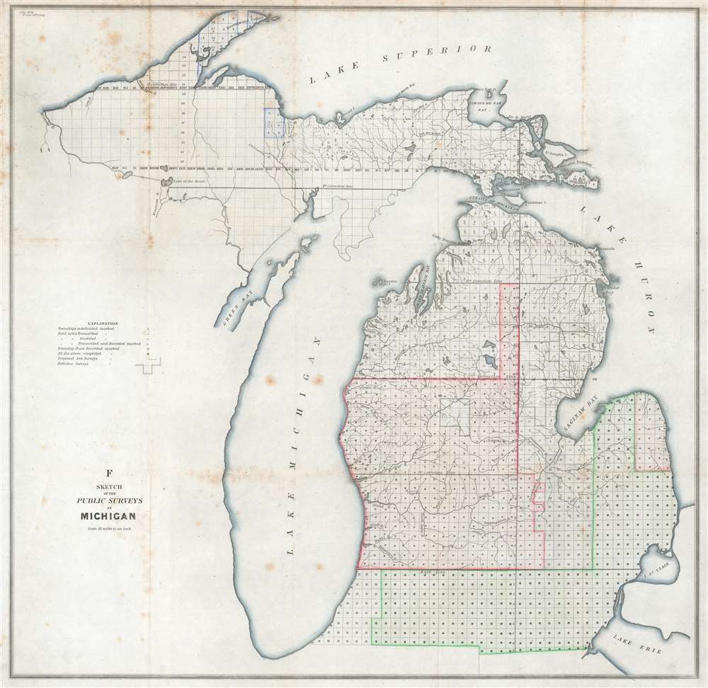 F Sketch of the Public Surveys in Michigan. - Main View