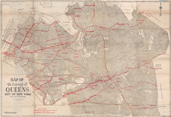 Map of the Borough of Queens City of New York. - Main View