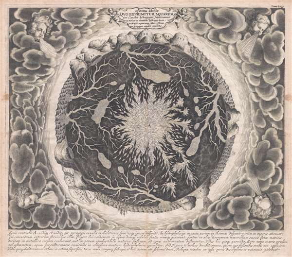 Systema Ideale Qvo Exprimitur, Aquarum per Canales hydragogos subterraneos ex mari et in montium hydrophylacia protrusio, aquarumq. subterrestrium per pyragogos canales concoctus. - Main View