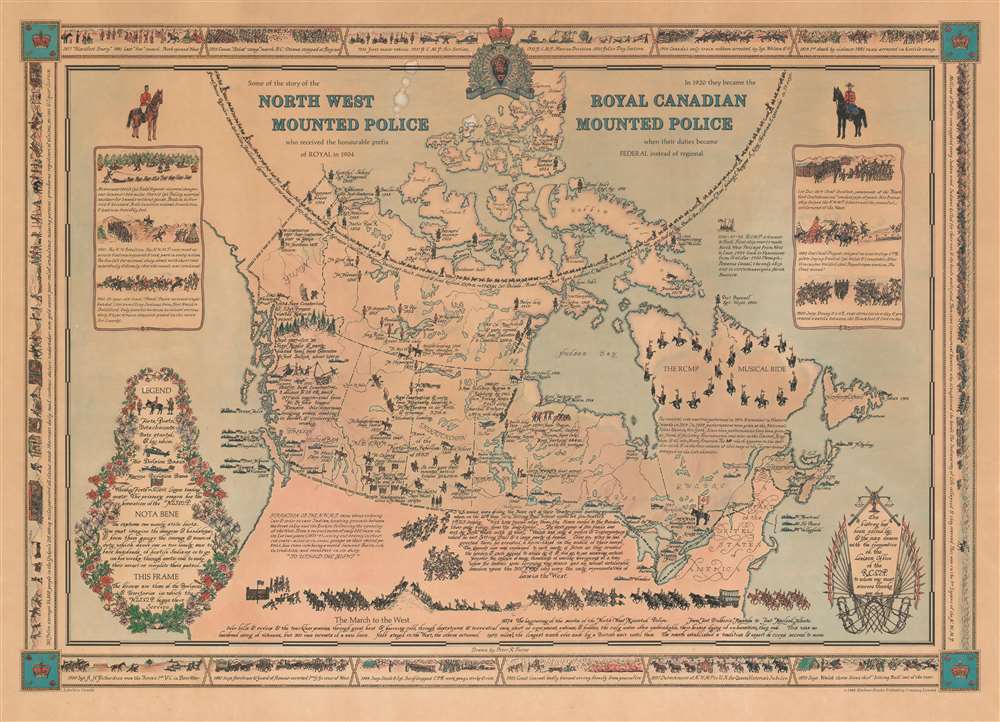 Some of the story of the North West Mounted Police who received the honourable prefix of Royal in 1904. In 1920 they became the Royal Canadian Mounted Police when their duties became Federal instead of regional. - Main View