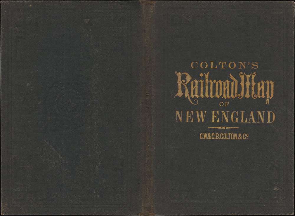 G. Woolworth Colton's Railroad, Township and Distance Map of New England with adjacent portions of New York, Canada and New Brunswick. - Alternate View 1