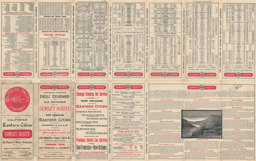 Correct Map of the Railway and Steamship Lines Operated by the Southern Pacific Company. - Alternate View 1