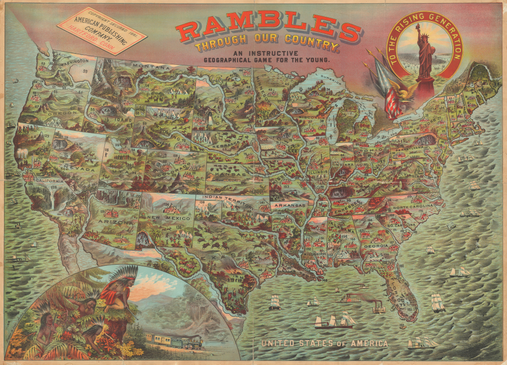 Rambles throughour Country. An Instructive Geographical Game for the Young. - Main View