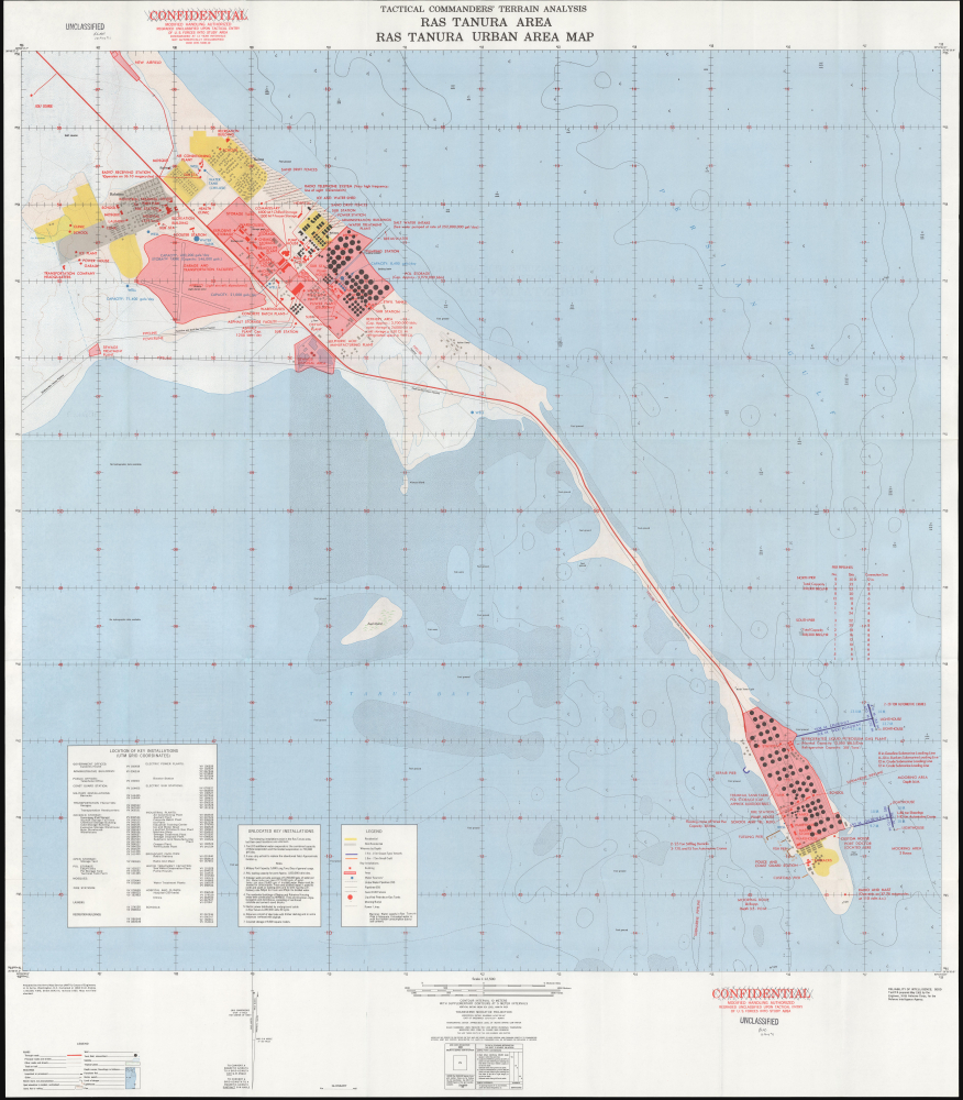 Tactical Commanders' Terrain Analysis Ras Tanura Area Ras Tanura Urban Area Map / Ras Tanura Area Orientation Map AP-1-380-46-65-INT. TacCTA Ras Tanura Saudi Arabia. - Main View