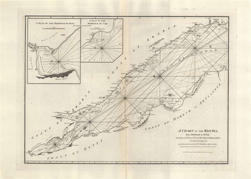 A Chart of the Red Sea from Geddah to Suez. / A Chart of the Red Sea from Moka to Geddah. - Alternate View 2