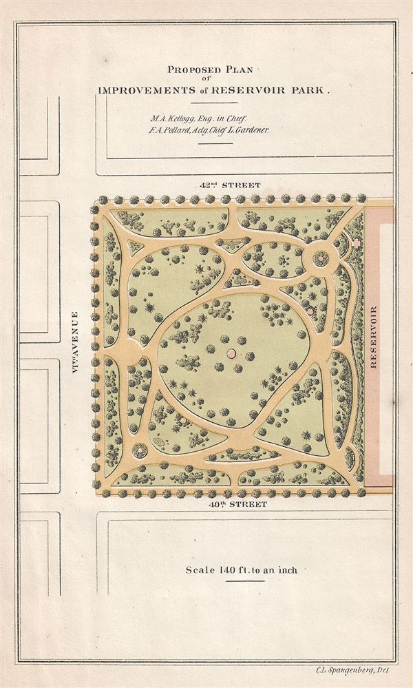 Proposed Plan of Improvements of Reservoir Park. - Main View