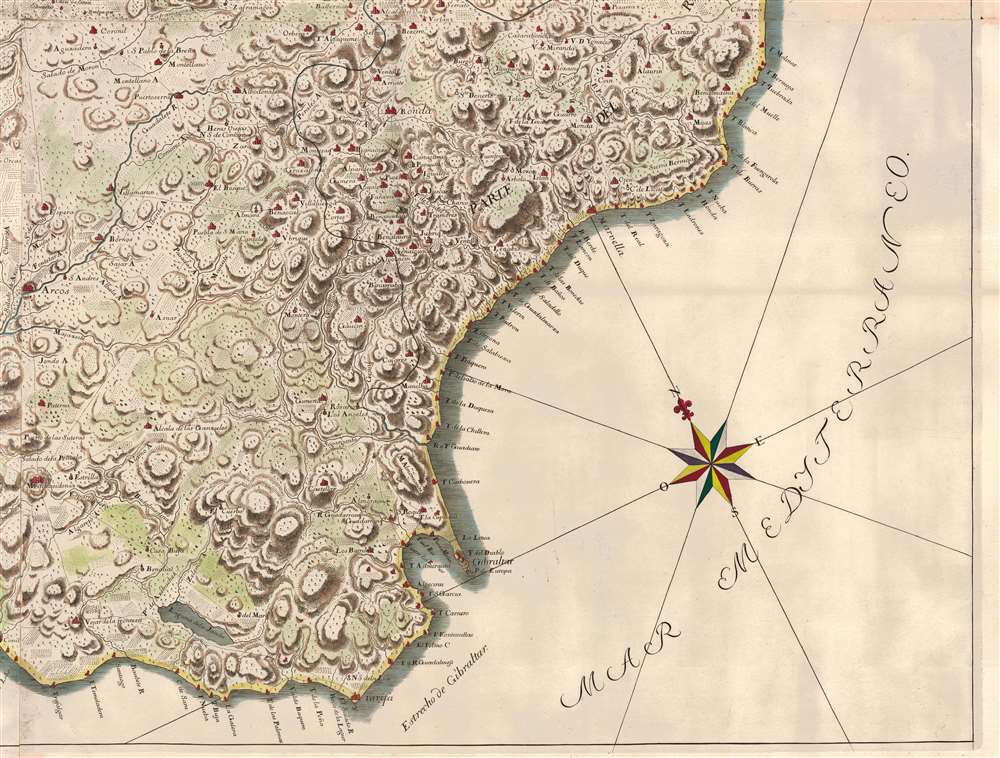 Mapa del Reynado de Sevilla executado por el Ingenioro en Geje Dn. Francisco Llobet. - Alternate View 5
