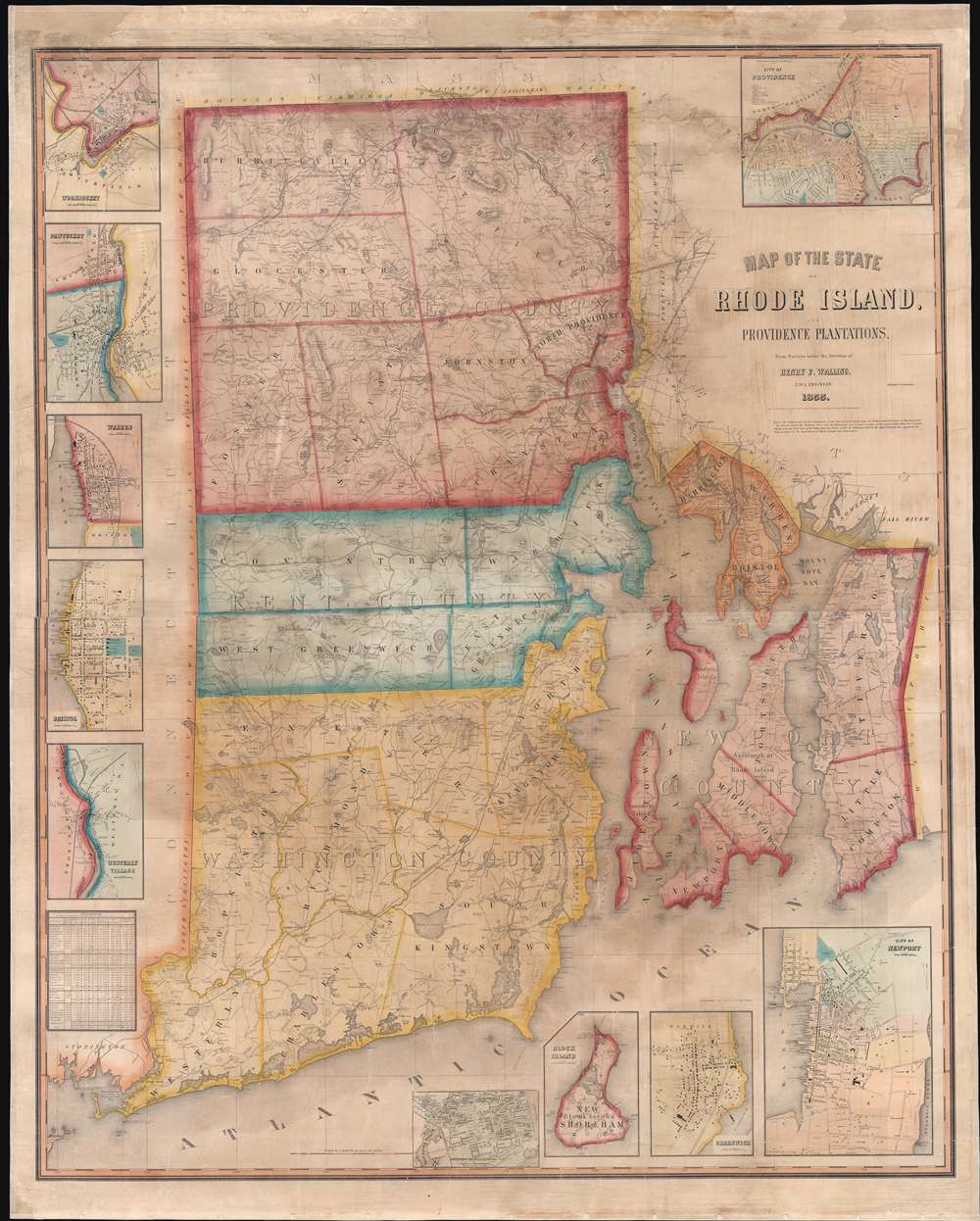Map of the State of Rhode Island and Providence Plantations. - Main View