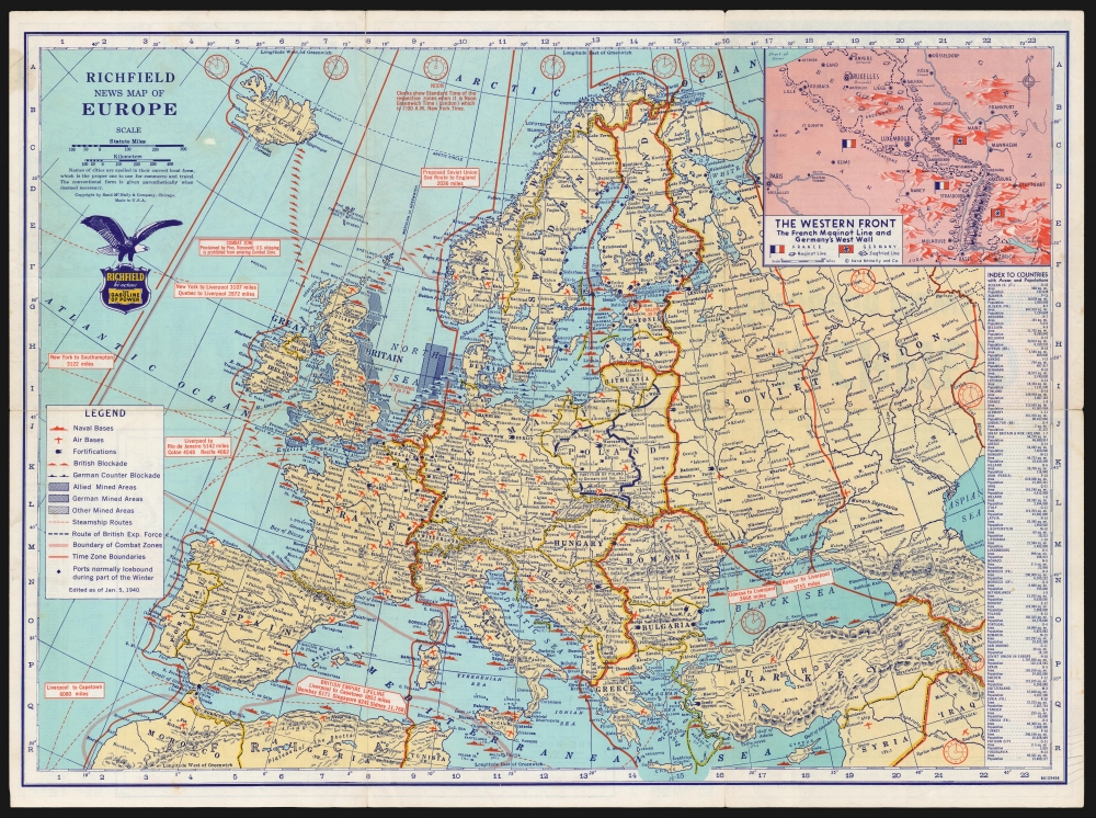Richfield European News Map. / Richfield News Map of Europe. - Main View