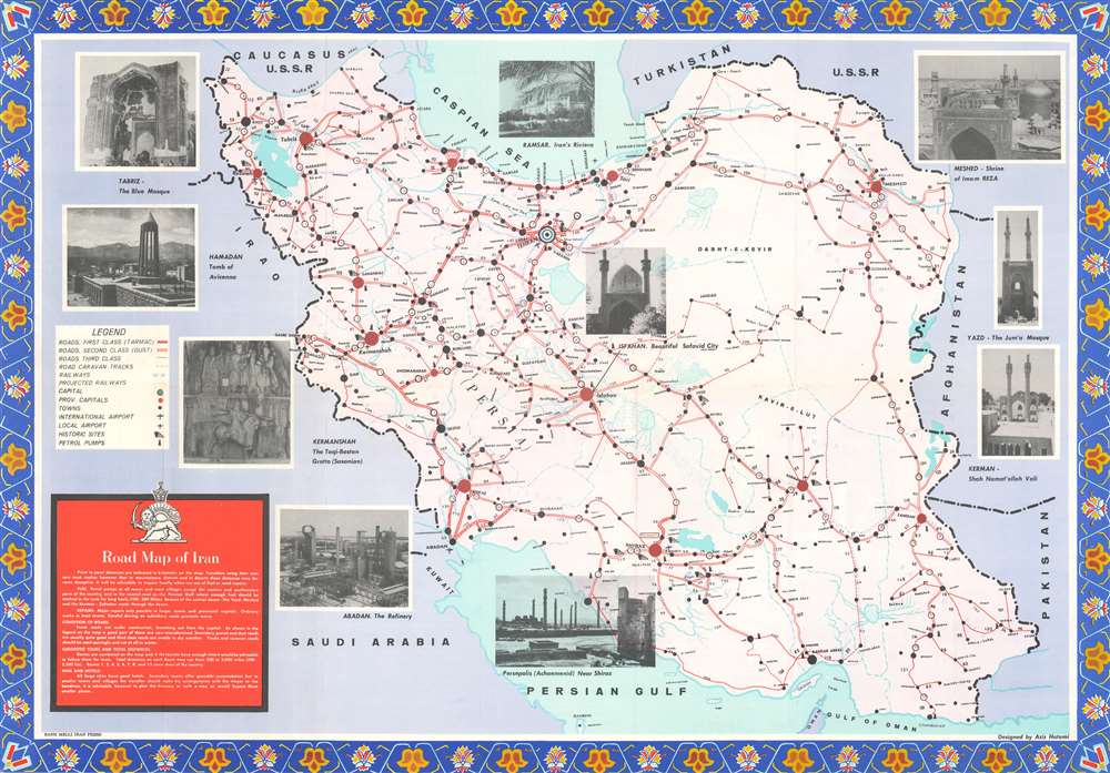 Road Map of Iran. - Main View