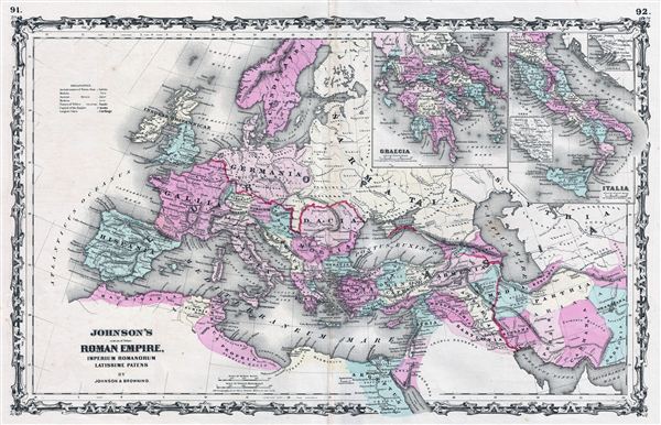 Johnson's Roman Empire, Imperium Romanorum Latissime Patens. - Main View