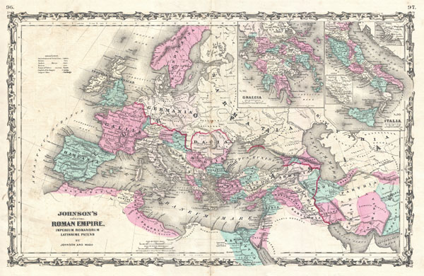 Johnson's Roman Empire, Imperius Romanorum Latissime Patens. - Main View