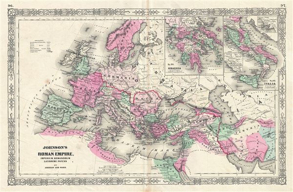 Johnson's Roman Empire, Imperium Romanorum latissime Patens. - Main View