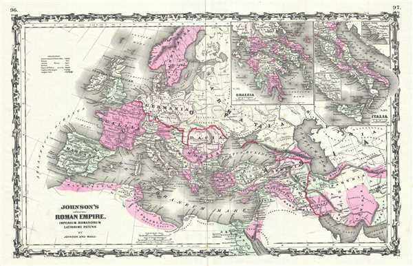 Johnson's Roman Empire, Imperium Romanorum Latissime Patens. - Main View