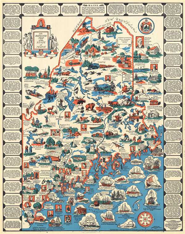 A Romance Map of the State of Maine. - Main View