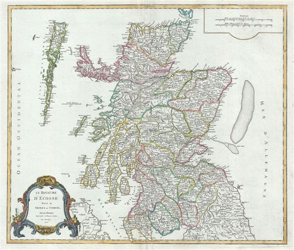 Le Royaume d'Ecosse divisee en Shires ou Comtes. - Main View