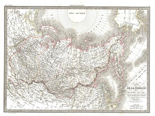 Carte de la Siberie ou Russie d'Asie. - Main View