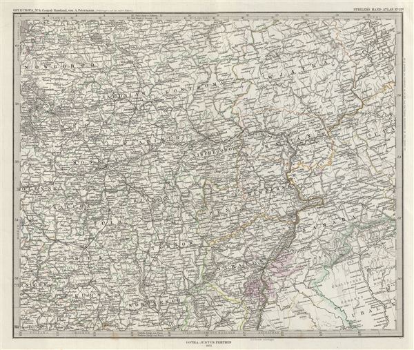 1873 Stieler Map of Central Russia