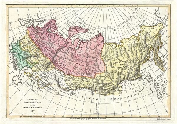A New and Accurate Map of the Russian Empire 1792. - Main View