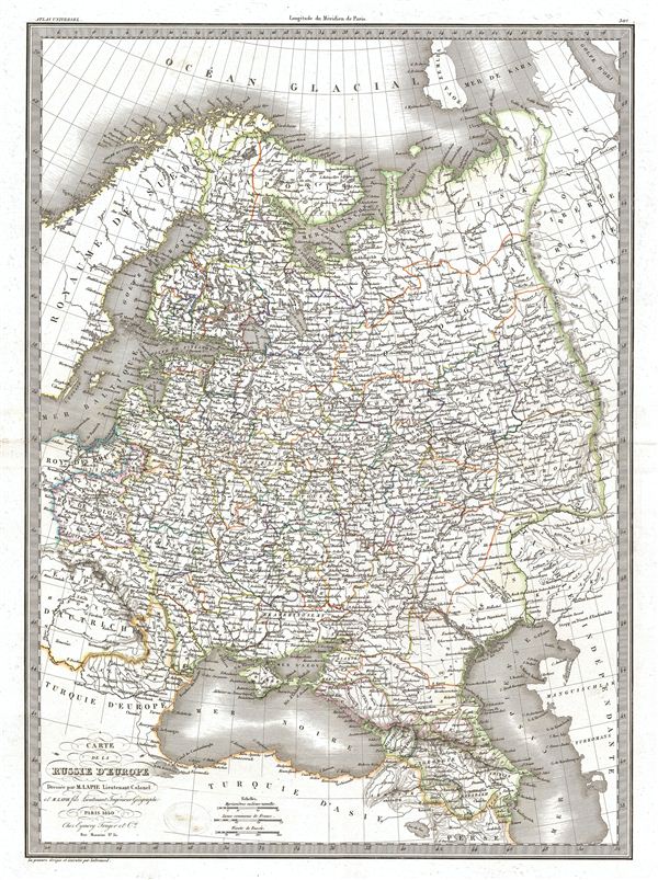 Carte de la Russie d'Europe. - Main View