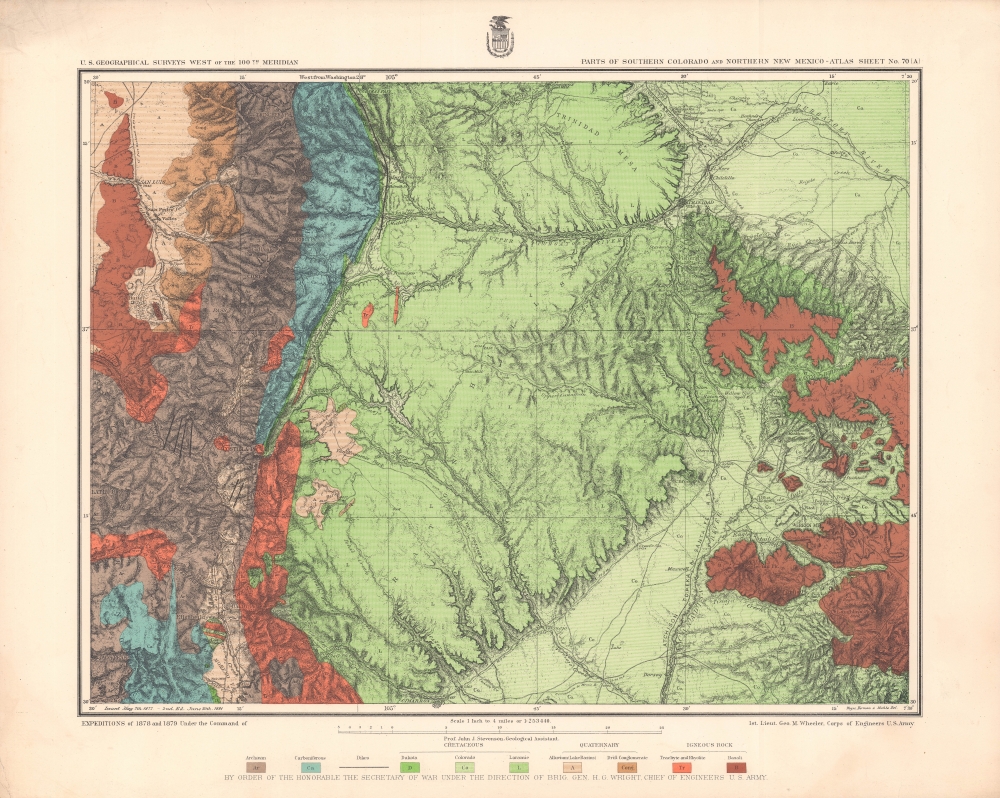 Parts of Southern Colorado and Northern New Mexico - Atlas Sheet No. 70 (A). - Main View