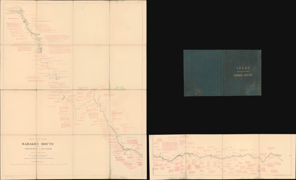 1890 Lugard Map of the Sabaki River and Environs, Kenya