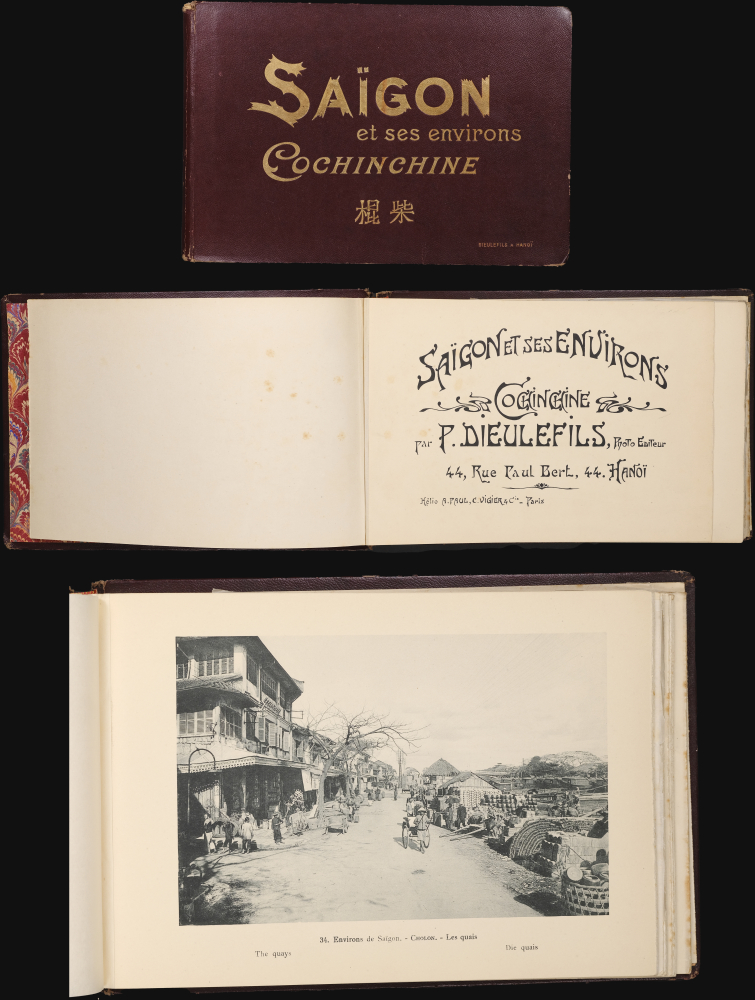 1909 Dieulefils Photo Book of Saigon (Ho-Chi-Min City), Vietnam