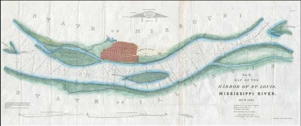 No. 3. Map of the Harbor of St. Louis, Mississippi River. Oct. 1837. - Main View