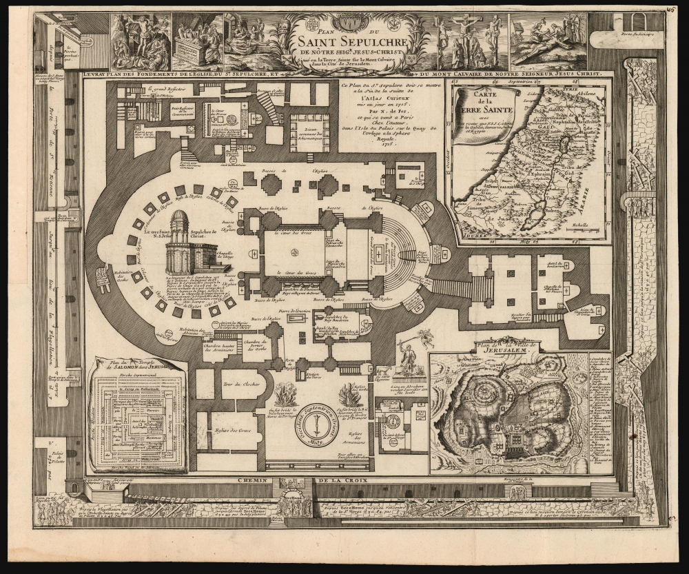 Plan du Saint Sepulchre de Notre Seigr. Jesus-Christ Situe en la Terre Sainte sur le Mont-Calvaire dans la Cite de Jerusalem from: Suite de l'Atlas Curieux. - Main View