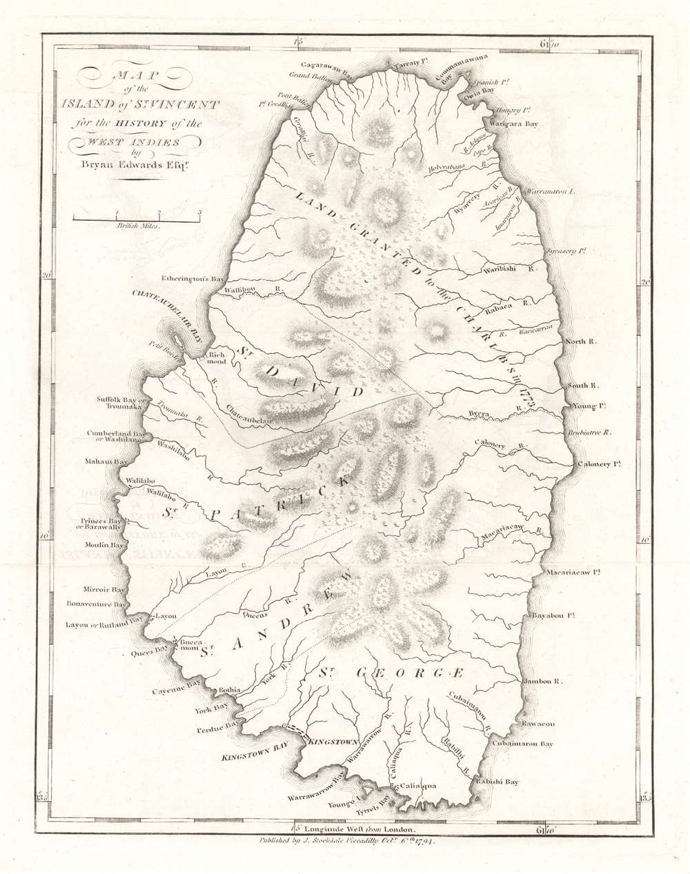 Map of the Island of St. Vincent. - Main View