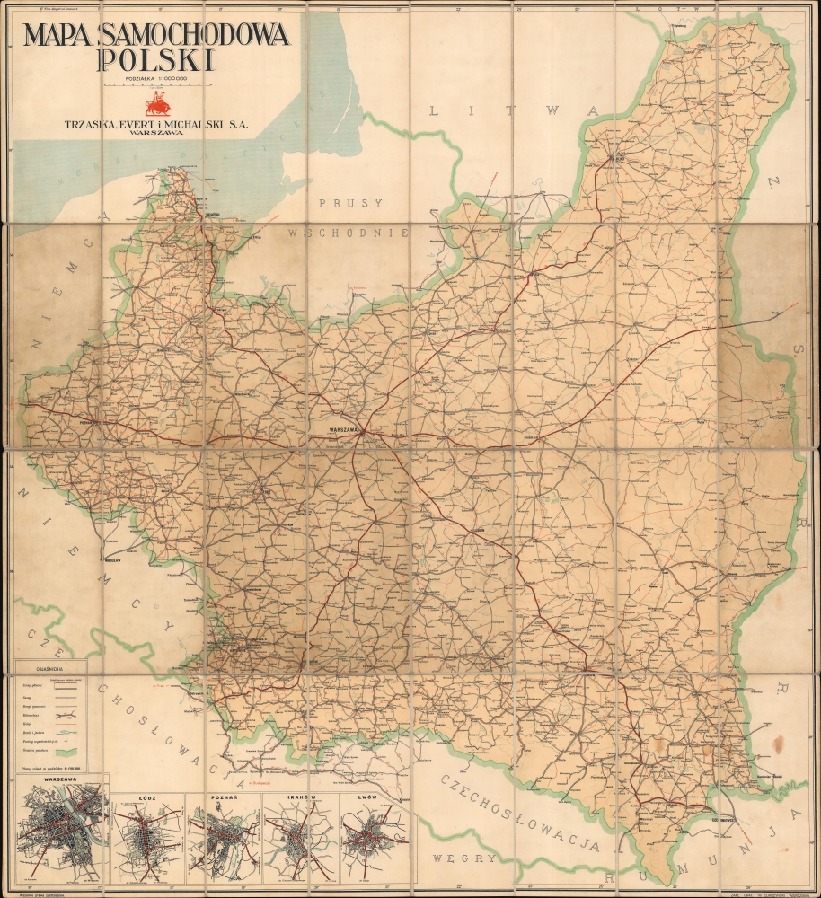 Mapa Samochodowa Polski. - Main View