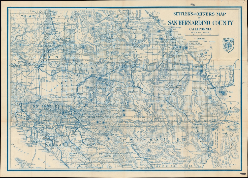 Settler's and miner's map of San Bernardino County California. - Main View
