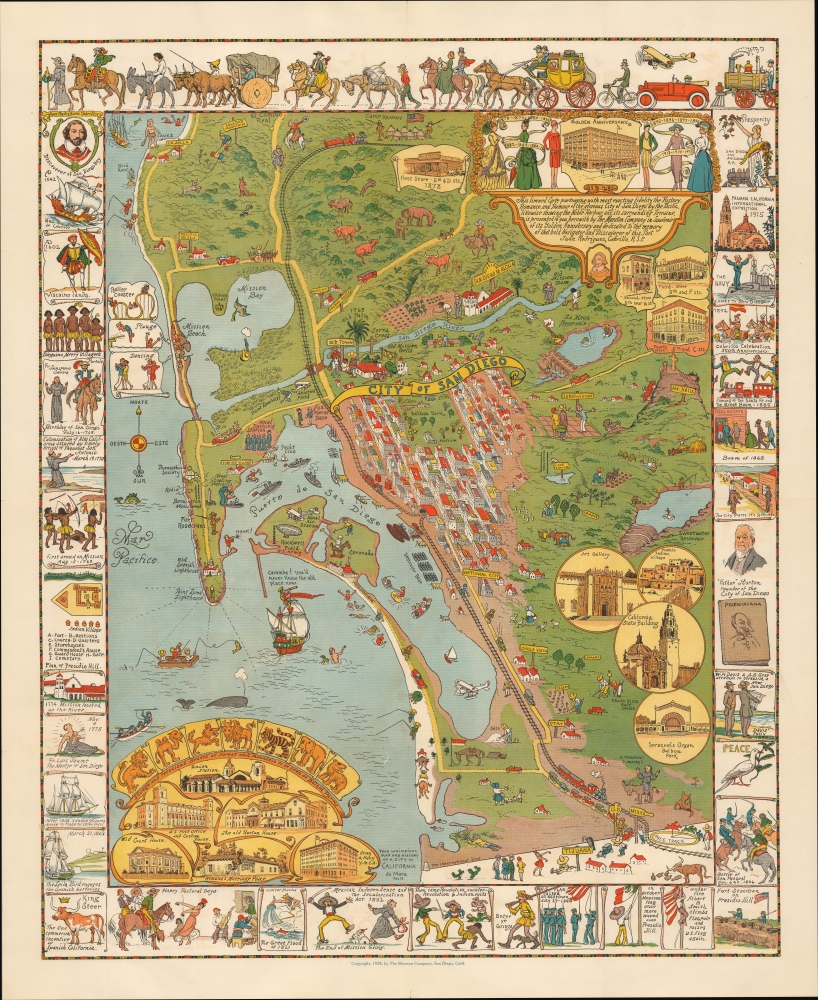 This limned Carte protraying with most exacting fidelity the History, Romance, and Humor of the glorious City of San Diego by the Pacific… - Main View