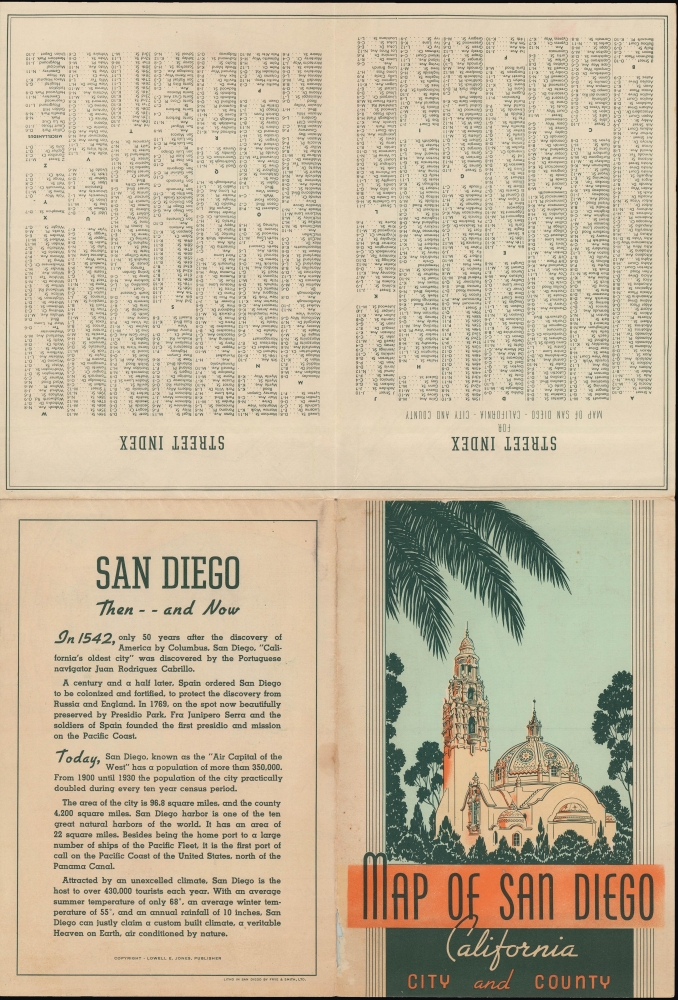 Map of San Diego California City and County. - Alternate View 1