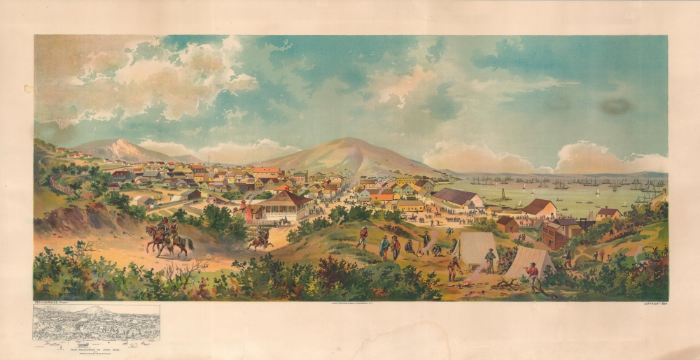 San Francisco in July 1849 from Present Site of S.F. Stock Exchange. - Main View