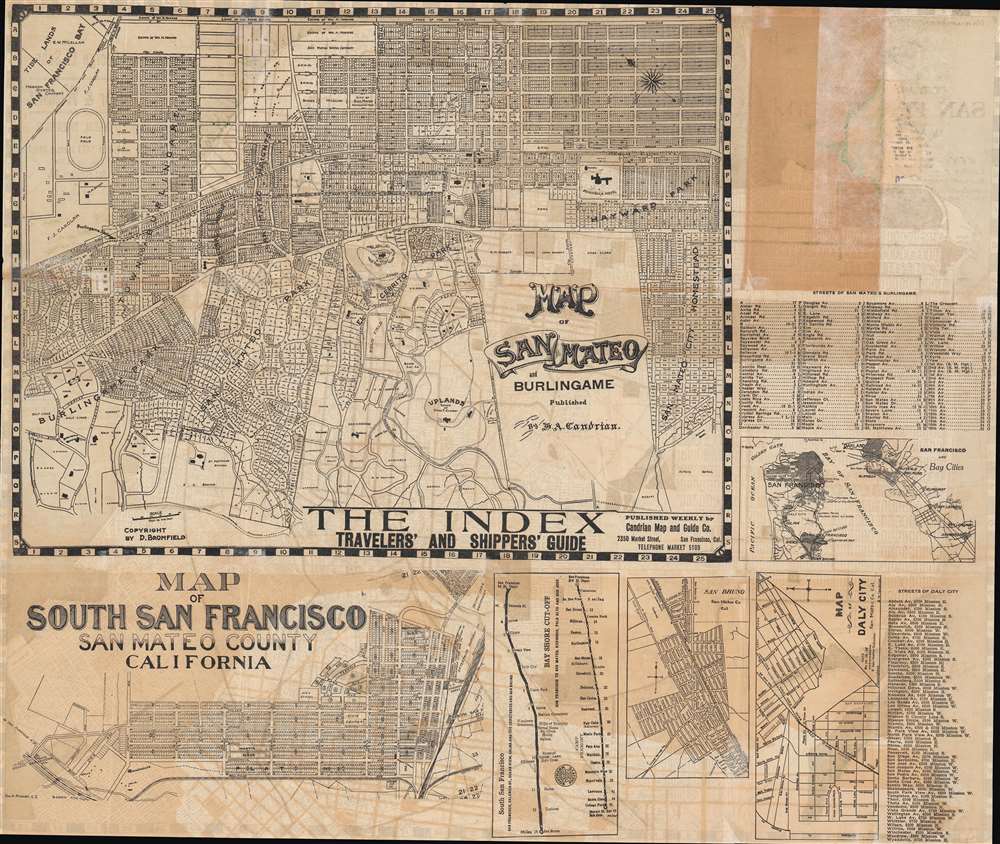 Candrian's official double indexed street number guide : with car-o-grams and maps of San Francisco, Daly City... - Alternate View 1