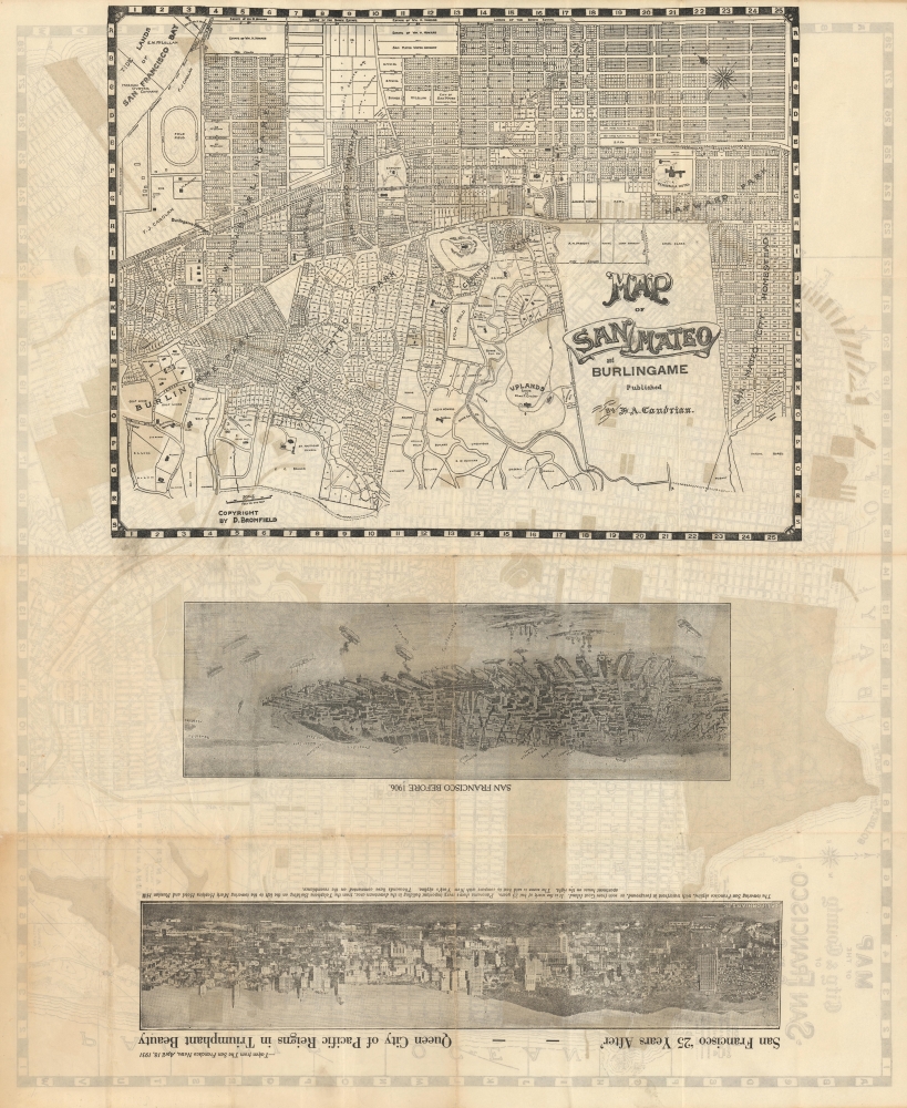 Map of the City and County of San Francisco. / Map of San Mateo and Burlingame. - Alternate View 1