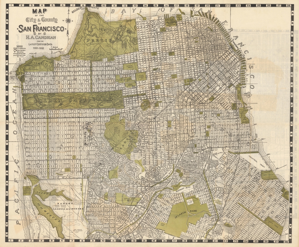 Map of the City and County of San Francisco. / Map of San Mateo and Burlingame. - Main View