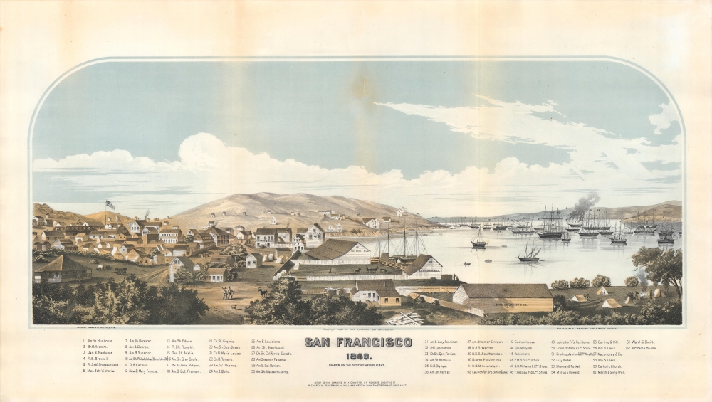 San Francisco, 1849. Drawn on the spot by Henry Firks. - Main View