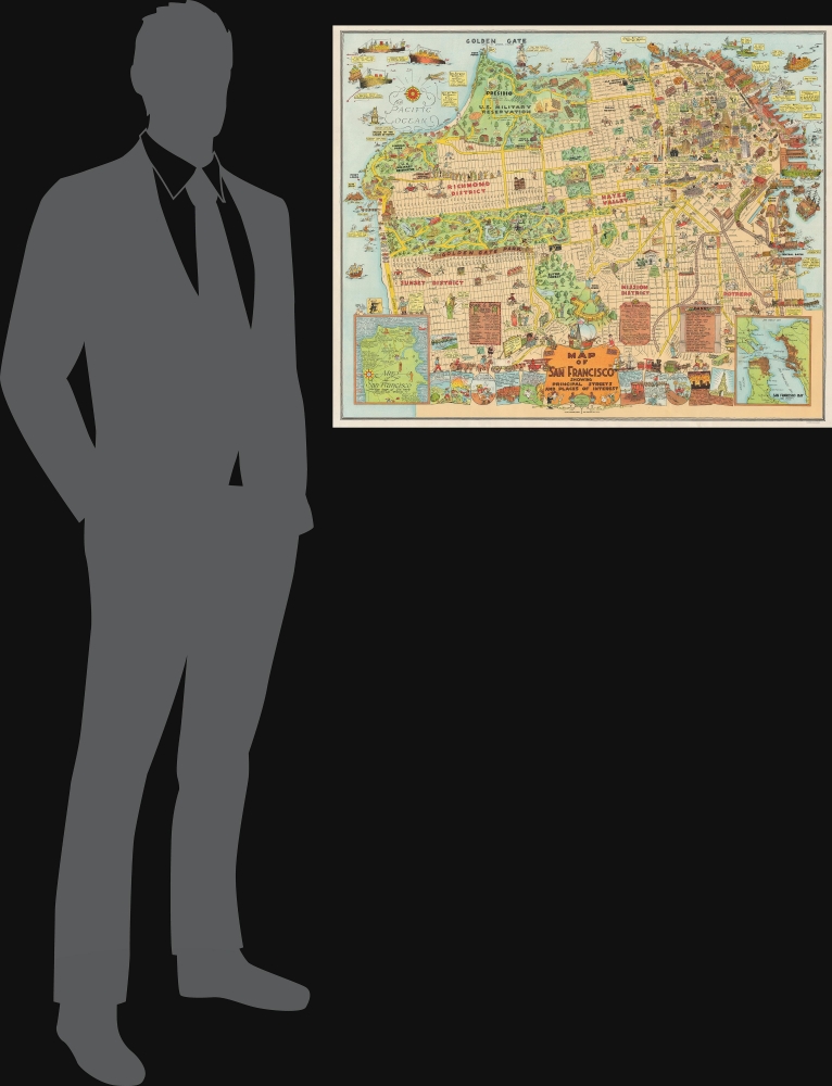 Map of San Francisco Showing Principal Streets and Places of Interest. - Alternate View 1