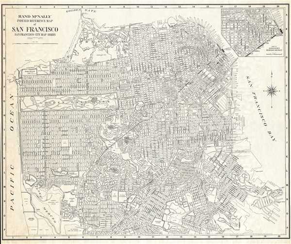 Rand McNally Indexed Reference Map of San Francisco San Francisco City Map Series. - Main View