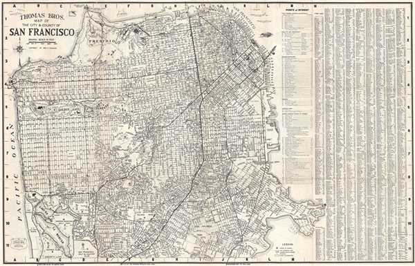 Thomas Bros Map of the City and County of San Francisco. - Main View