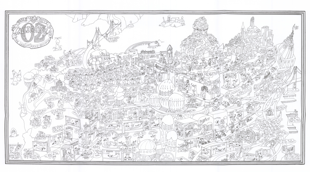 1976 Henley Pictorial Map of 'Gay' San Francisco as 'Alligator Oz'