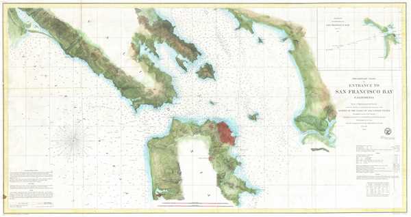 Preliminary Chart of Entrance to San Francisco Bay California. - Main View