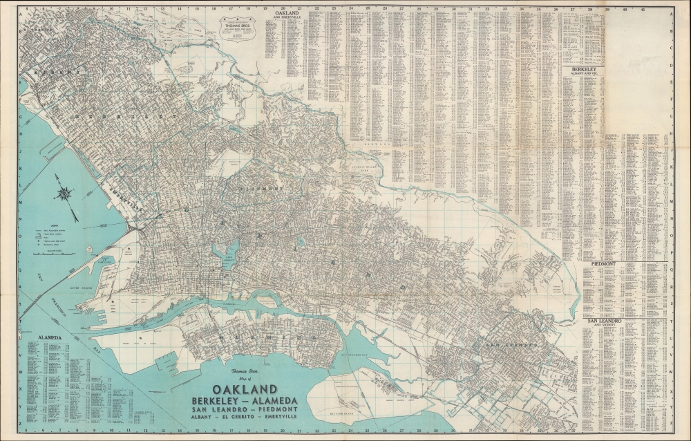 Thomas Bros. Street Map San Francisco, Oakland, including Berkeley-Alameda, San Leandro-Piedmont, Albany-Emeryville. - Alternate View 2