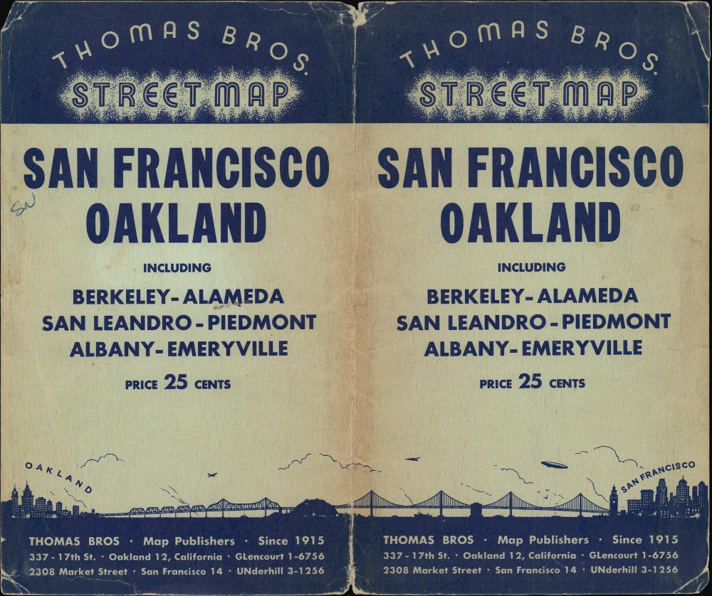 Thomas Bros. Street Map San Francisco, Oakland, including Berkeley-Alameda, San Leandro-Piedmont, Albany-Emeryville. - Alternate View 3