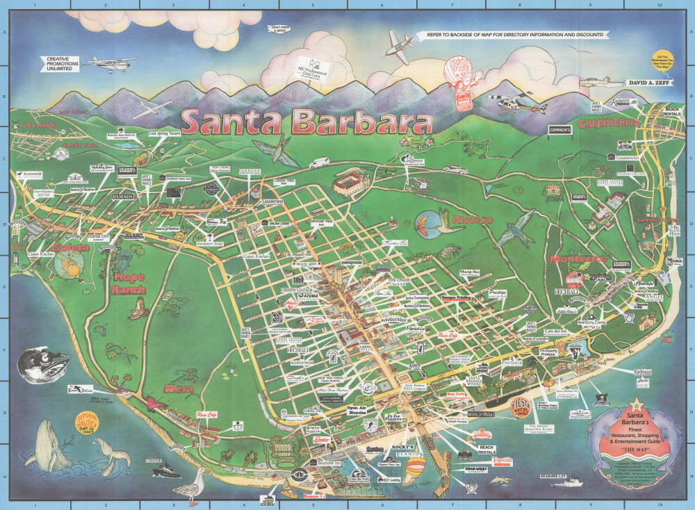 1998 Creative Promotions Pictorial View of Santa Barbara, California