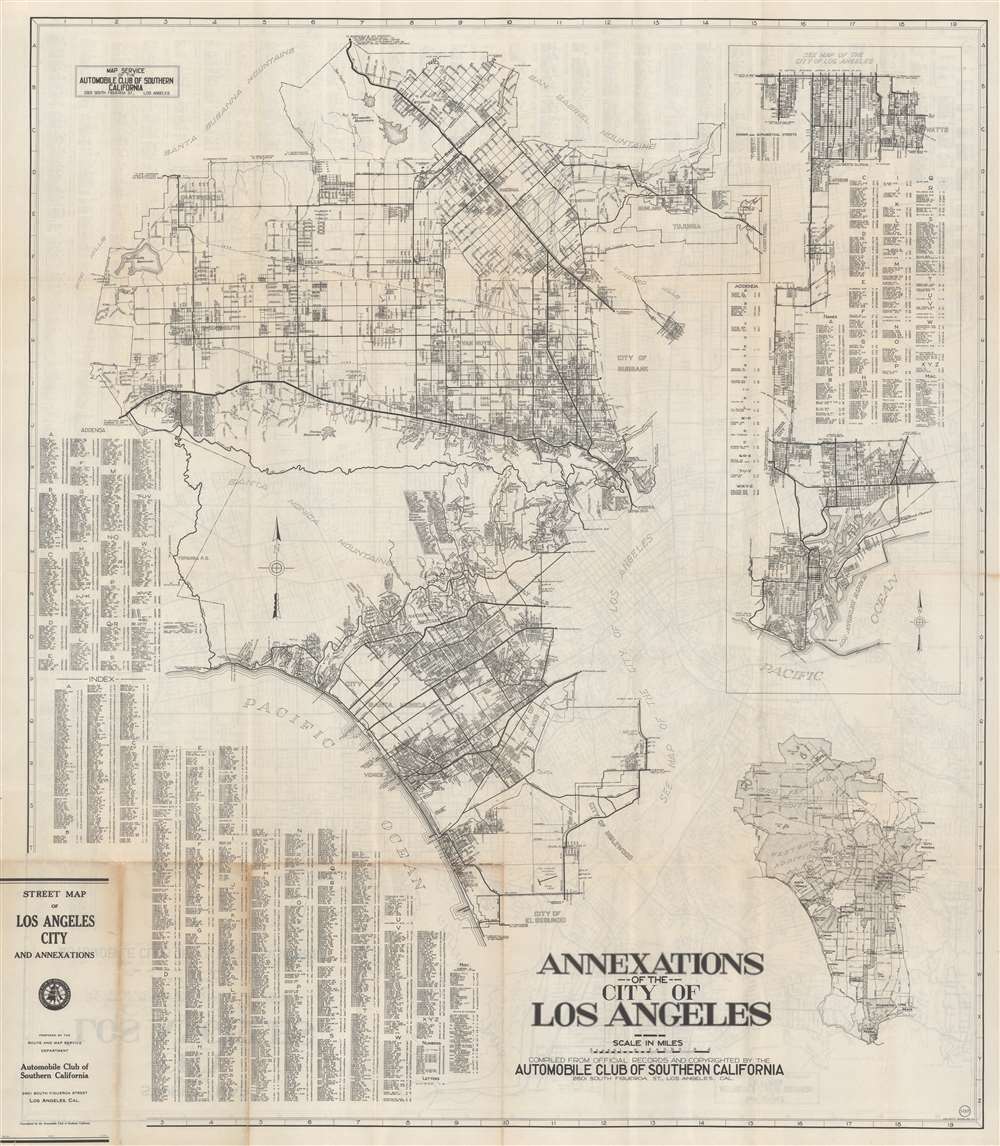 Annexations of the City of Los Angeles. - Main View