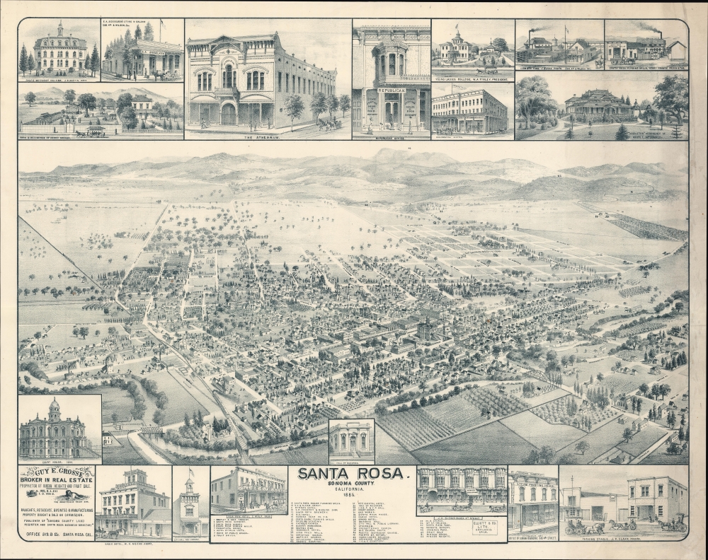 Santa Rosa. Sonoma County. California. 1885. - Main View