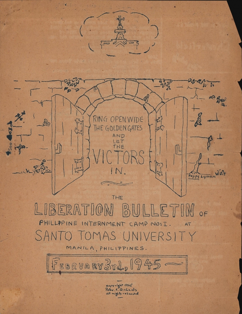 The Liberation Bulletin of Phillipine Internment Camp No: I. At Santo Tomas University. Manila, Philippines. February 3rd., 1945. - Alternate View 1